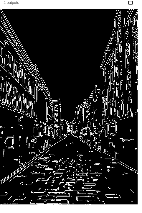 Canny edge detection — example output