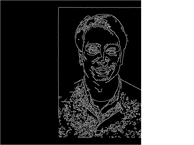 Live camera edge detection — example output